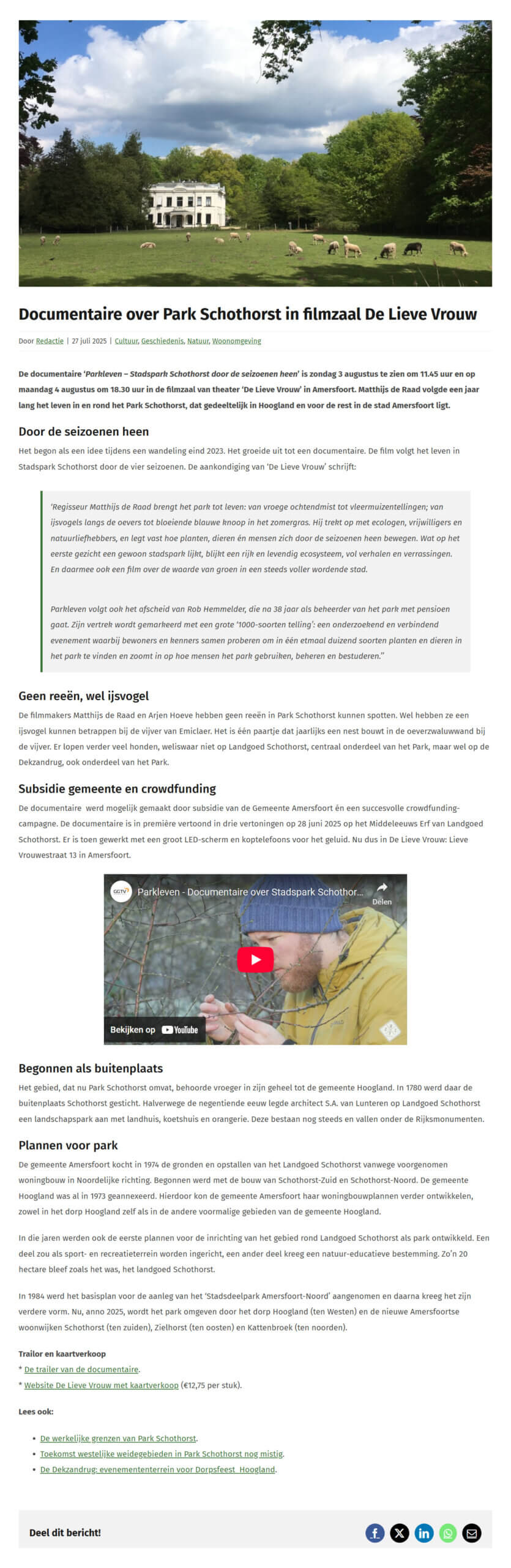 Artikel Dorpsbelangen Hoogland