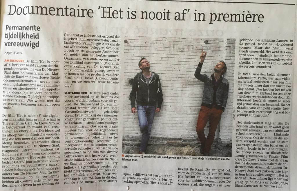 Het is nooit af – De Stad Amersfoort